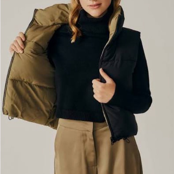 Deluc Black and Tan Puffer Vest - Picture 3 of 3